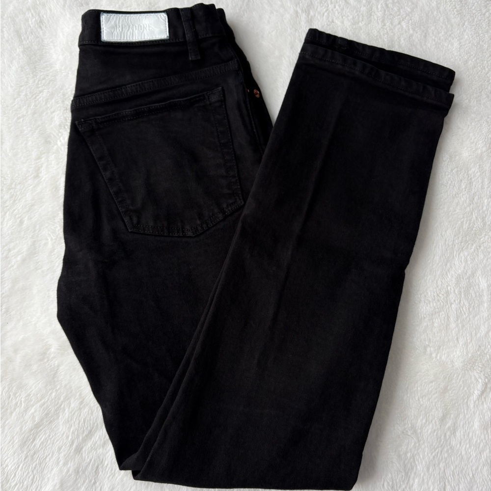 Re/Done Black Straight Leg Denim Jeans